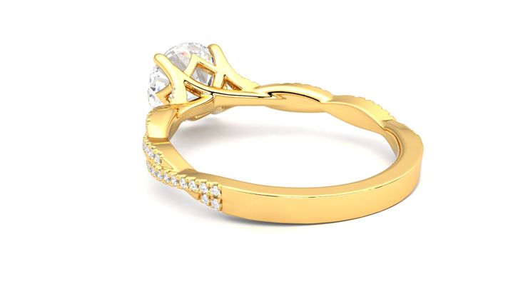 Taylor & Hart Cardamom Round Engagement Ring 360 degree image 17
