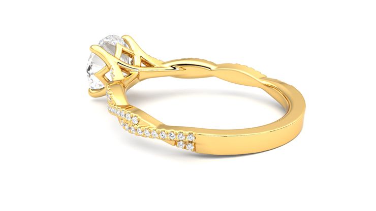 Taylor & Hart Cardamom Round Engagement Ring 360 degree image 18