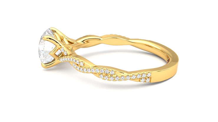 Taylor & Hart Cardamom Round Engagement Ring 360 degree image 20