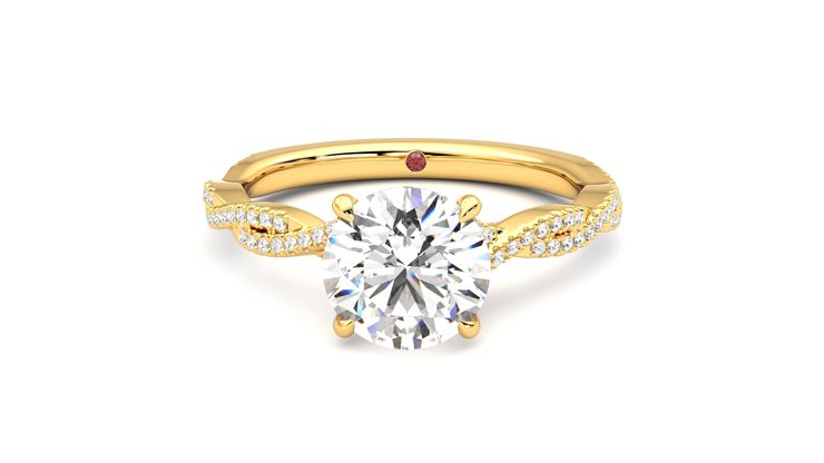 Taylor & Hart Cardamom Round Engagement Ring 360 degree image 29