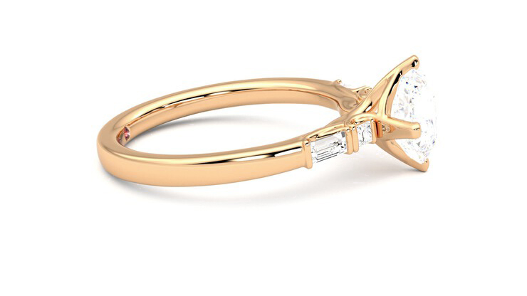 Taylor & Hart Carrara Asscher Engagement Ring 360 degree image 9