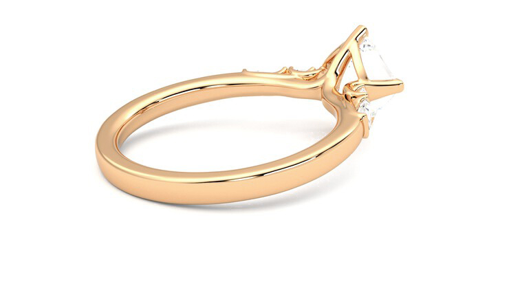 Taylor & Hart Carrara Asscher Engagement Ring 360 degree image 12