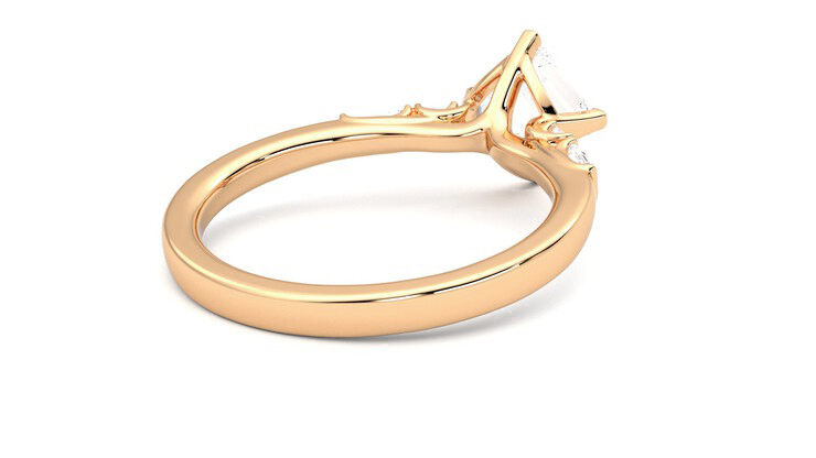 Taylor & Hart Carrara Asscher Engagement Ring 360 degree image 13