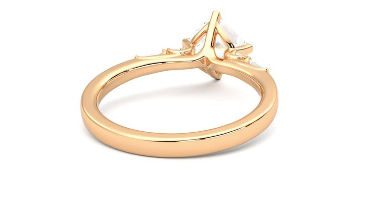 Taylor & Hart Carrara Asscher Engagement Ring 360 degree image 14