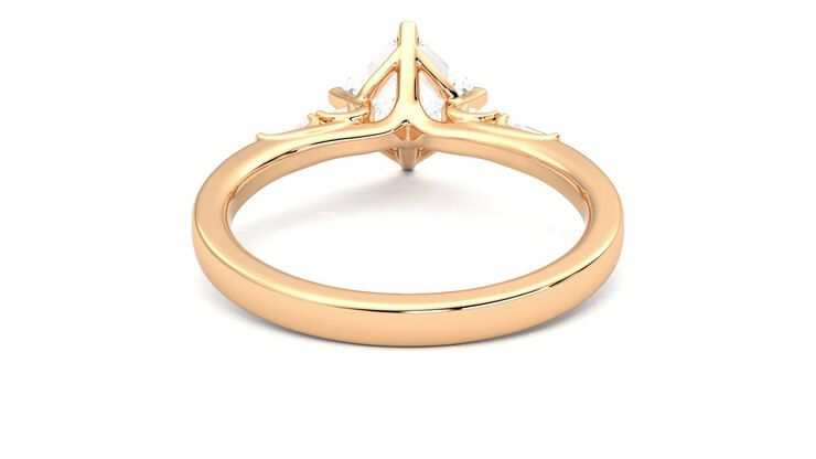 Taylor & Hart Carrara Asscher Engagement Ring 360 degree image 15
