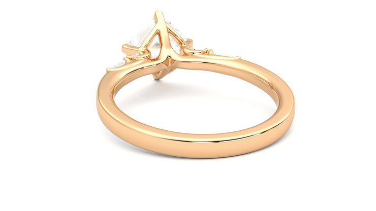 Taylor & Hart Carrara Asscher Engagement Ring 360 degree image 16