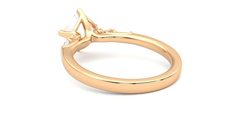 Taylor & Hart Carrara Asscher Engagement Ring 360 degree image 17
