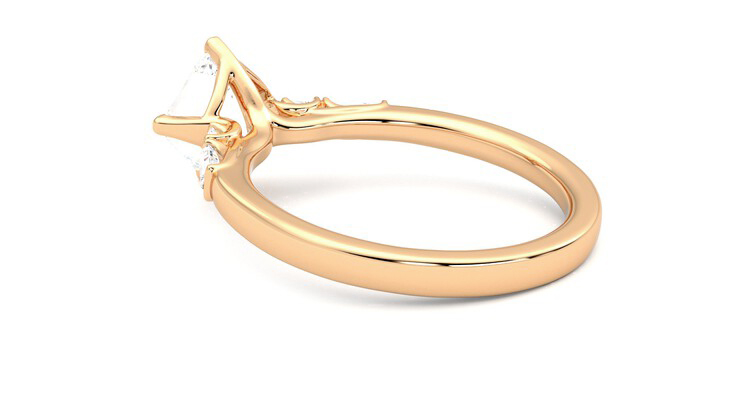 Taylor & Hart Carrara Asscher Engagement Ring 360 degree image 18