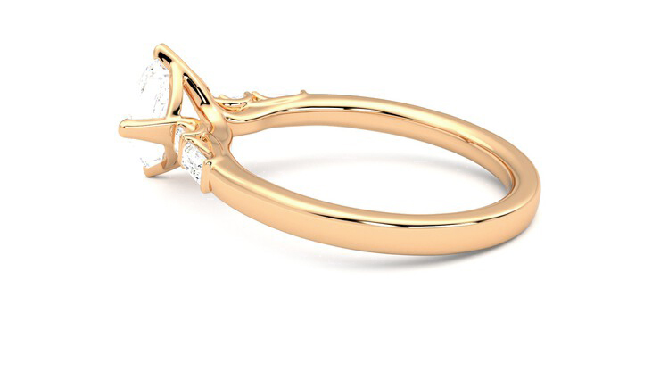 Taylor & Hart Carrara Asscher Engagement Ring 360 degree image 19