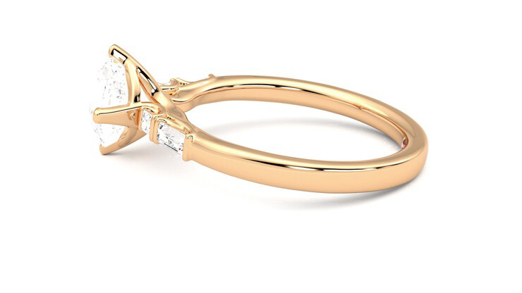 Taylor & Hart Carrara Asscher Engagement Ring 360 degree image 20