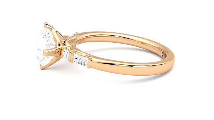 Taylor & Hart Carrara Asscher Engagement Ring 360 degree image 21