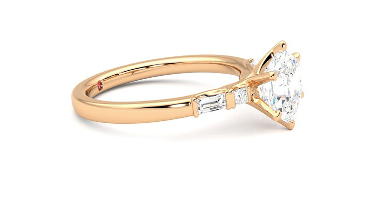 Taylor & Hart Carrara Hexagonal Engagement Ring 360 degree image 8