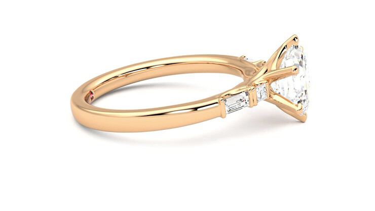 Taylor & Hart Carrara Hexagonal Engagement Ring 360 degree image 9
