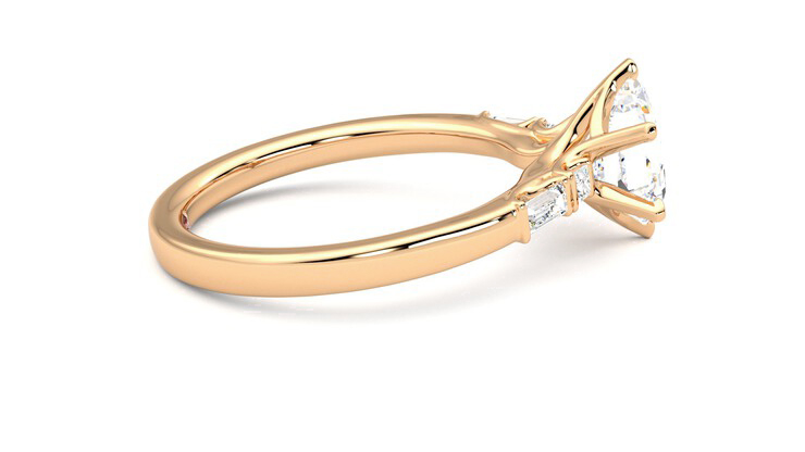Taylor & Hart Carrara Hexagonal Engagement Ring 360 degree image 10