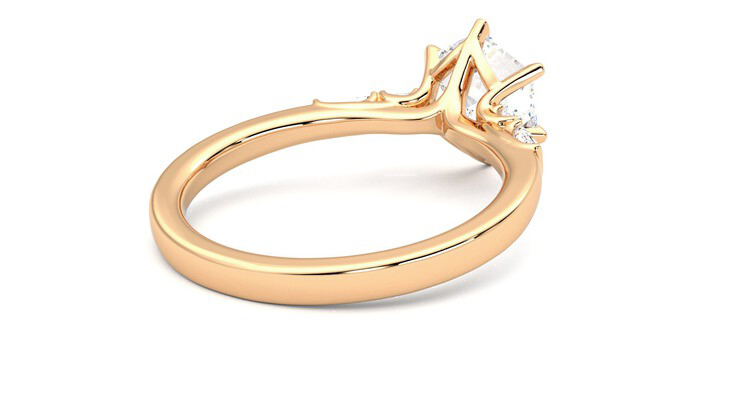 Taylor & Hart Carrara Hexagonal Engagement Ring 360 degree image 13