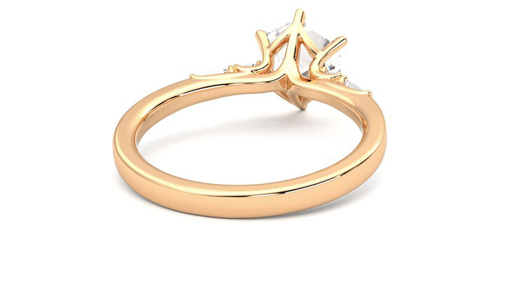 Taylor & Hart Carrara Hexagonal Engagement Ring 360 degree image 14