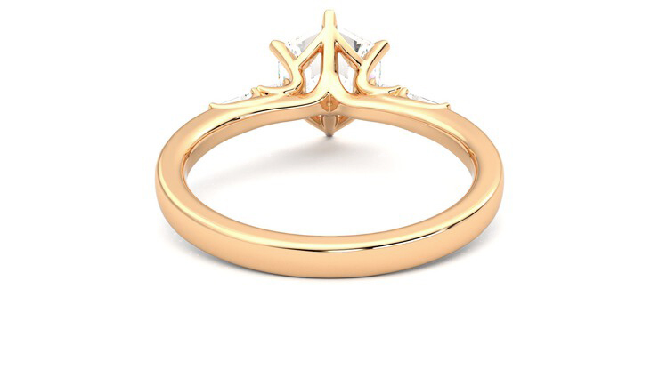 Taylor & Hart Carrara Hexagonal Engagement Ring 360 degree image 15