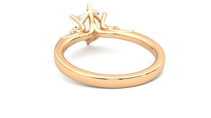 Taylor & Hart Carrara Hexagonal Engagement Ring 360 degree image 16