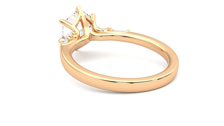 Taylor & Hart Carrara Hexagonal Engagement Ring 360 degree image 17