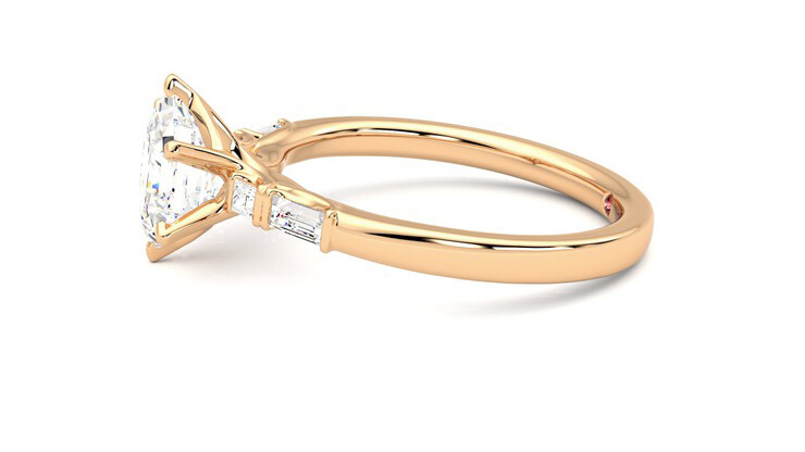 Taylor & Hart Carrara Hexagonal Engagement Ring 360 degree image 21