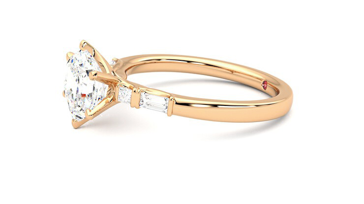 Taylor & Hart Carrara Hexagonal Engagement Ring 360 degree image 22