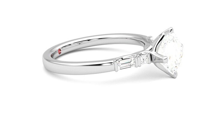 Taylor & Hart Carrara Asscher Engagement Ring 360 degree image 8