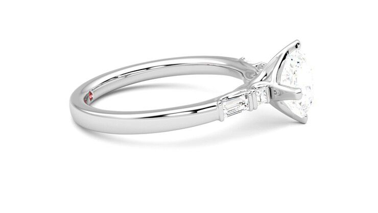 Taylor & Hart Carrara Asscher Engagement Ring 360 degree image 9