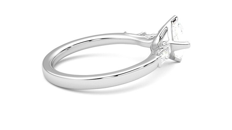 Taylor & Hart Carrara Asscher Engagement Ring 360 degree image 11