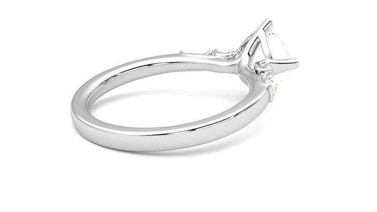 Taylor & Hart Carrara Asscher Engagement Ring 360 degree image 12