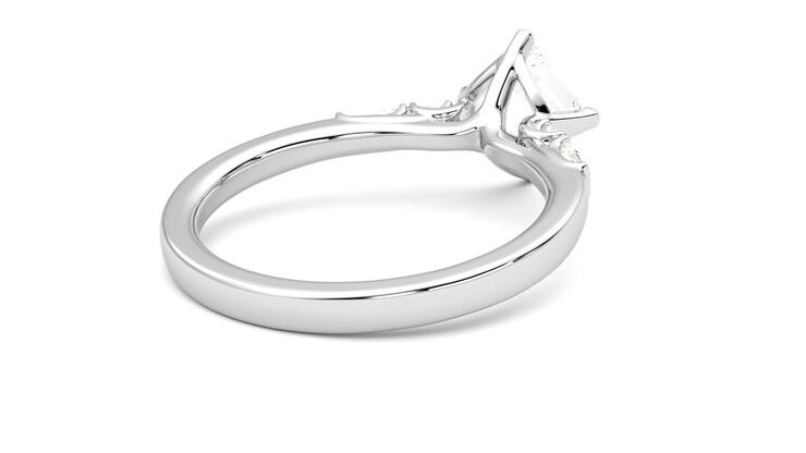 Taylor & Hart Carrara Asscher Engagement Ring 360 degree image 13