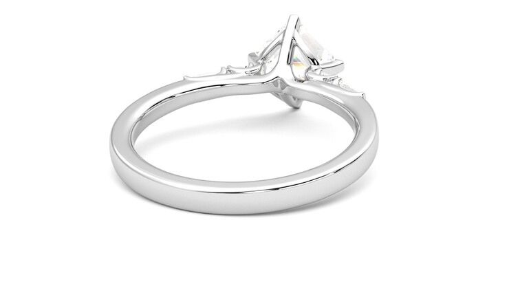 Taylor & Hart Carrara Asscher Engagement Ring 360 degree image 14