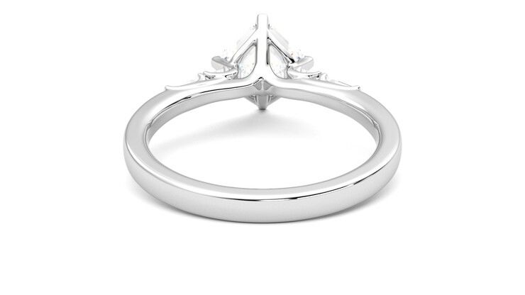 Taylor & Hart Carrara Asscher Engagement Ring 360 degree image 15