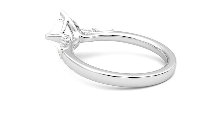 Taylor & Hart Carrara Asscher Engagement Ring 360 degree image 18
