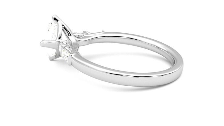 Taylor & Hart Carrara Asscher Engagement Ring 360 degree image 19