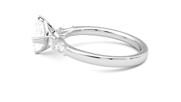 Taylor & Hart Carrara Asscher Engagement Ring 360 degree image 20