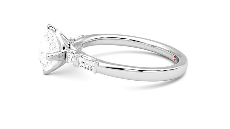 Taylor & Hart Carrara Asscher Engagement Ring 360 degree image 21