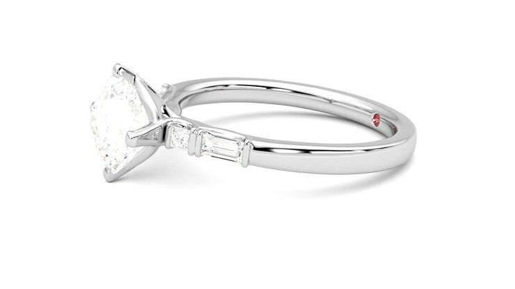 Taylor & Hart Carrara Asscher Engagement Ring 360 degree image 22