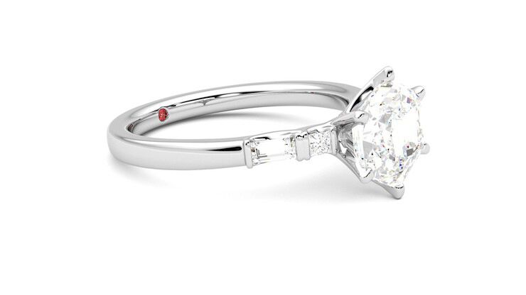 Taylor & Hart Carrara Hexagonal Engagement Ring 360 degree image 7