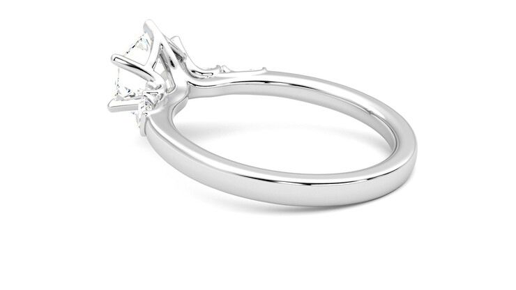 Taylor & Hart Carrara Hexagonal Engagement Ring 360 degree image 18