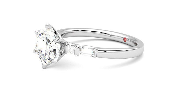Taylor & Hart Carrara Hexagonal Engagement Ring 360 degree image 23