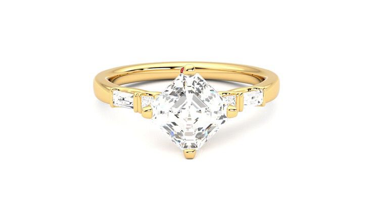 Taylor & Hart Carrara Asscher Engagement Ring 360 degree image 1