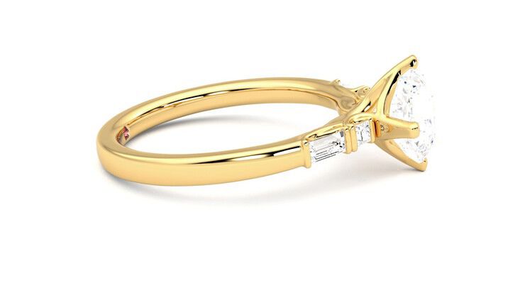 Taylor & Hart Carrara Asscher Engagement Ring 360 degree image 9