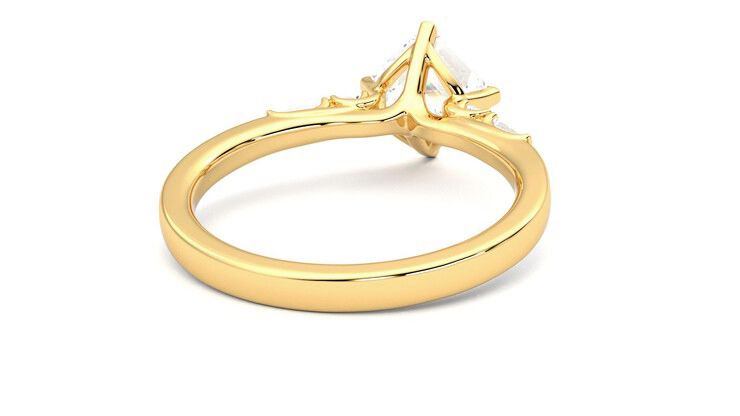 Taylor & Hart Carrara Asscher Engagement Ring 360 degree image 14