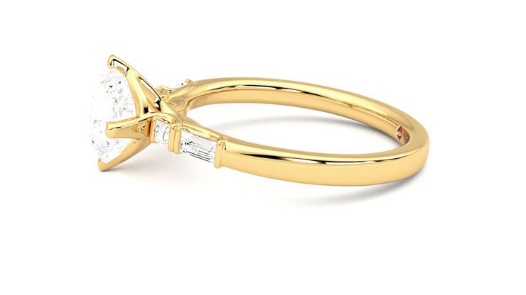 Taylor & Hart Carrara Asscher Engagement Ring 360 degree image 21