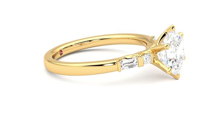 Taylor & Hart Carrara Hexagonal Engagement Ring 360 degree image 8