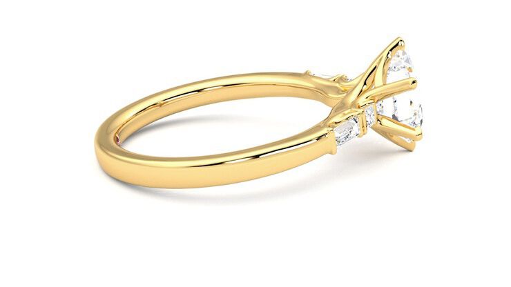 Taylor & Hart Carrara Hexagonal Engagement Ring 360 degree image 10