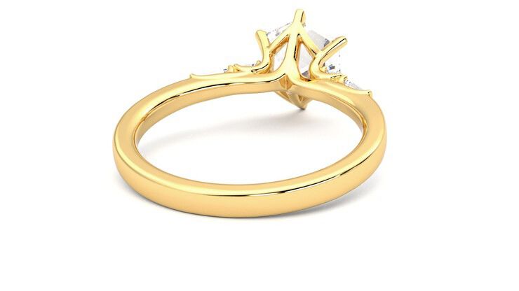 Taylor & Hart Carrara Hexagonal Engagement Ring 360 degree image 14