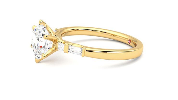 Taylor & Hart Carrara Hexagonal Engagement Ring 360 degree image 22
