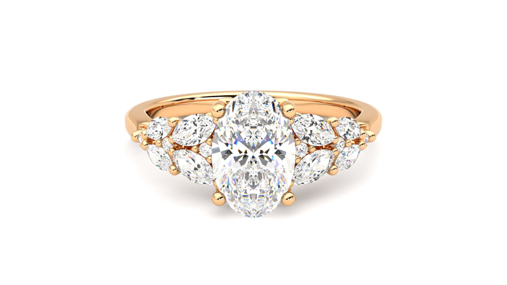 Taylor & Hart Cascade Oval Engagement Ring 360 detail 01