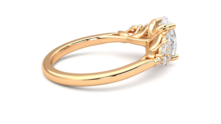 Taylor & Hart Cascade Oval Engagement Ring 360 degree image 11